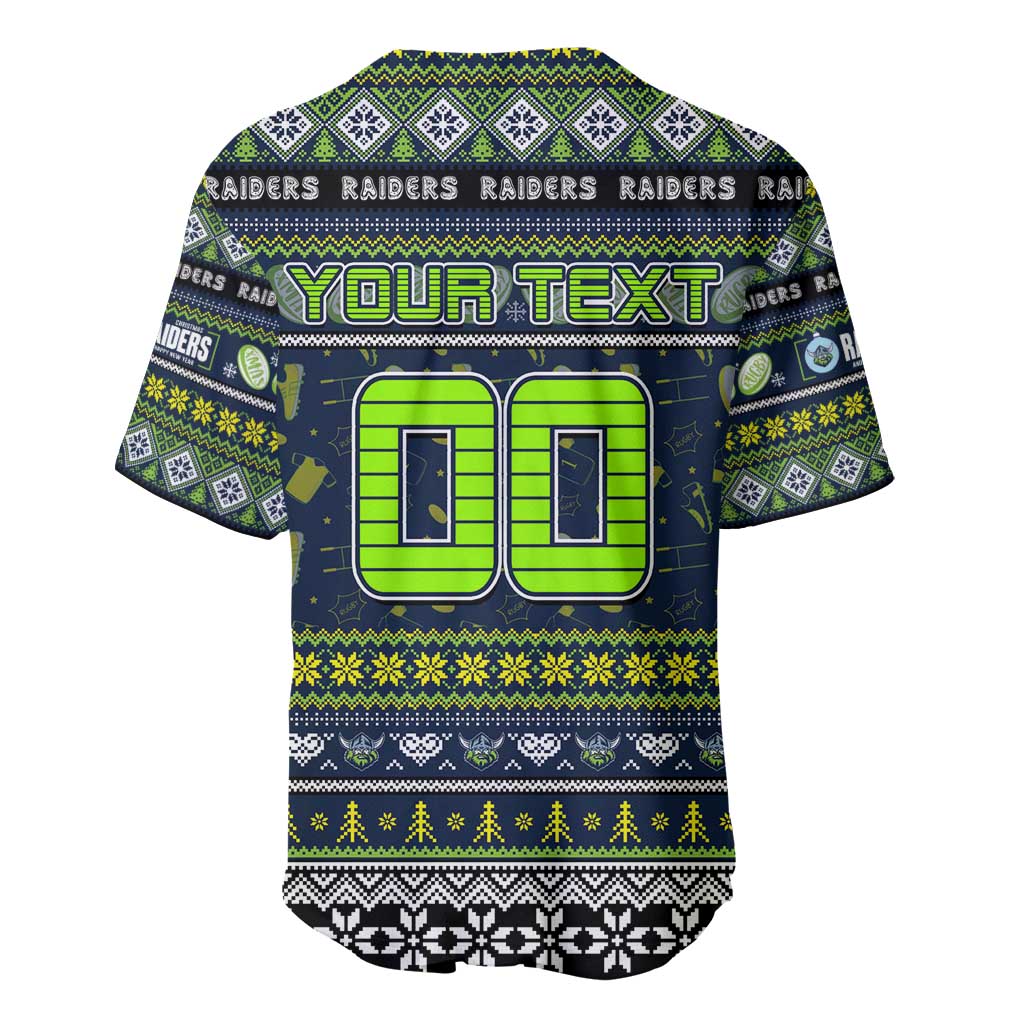 Personalized Raiders Rugby Xmas Baseball Jersey Australia NRL Mascot