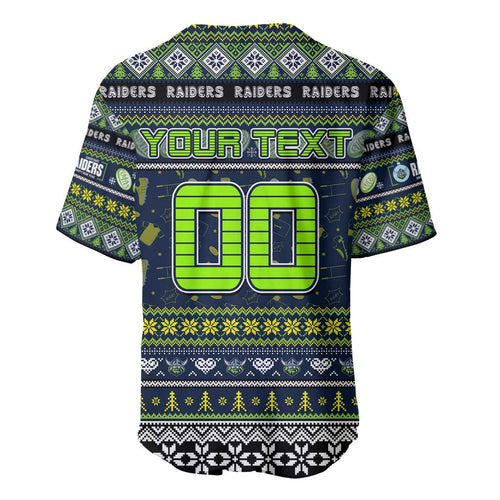 Personalized Raiders Rugby Xmas Baseball Jersey Australia NRL Mascot