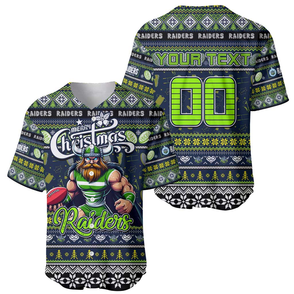 Personalized Raiders Rugby Xmas Baseball Jersey Australia NRL Mascot