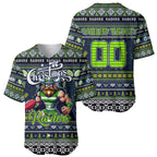 Personalized Raiders Rugby Xmas Baseball Jersey Australia NRL Mascot