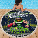 Raiders Rugby Xmas Beach Blanket Australia NRL Mascot