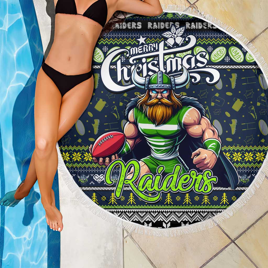 Raiders Rugby Xmas Beach Blanket Australia NRL Mascot