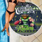 Raiders Rugby Xmas Beach Blanket Australia NRL Mascot