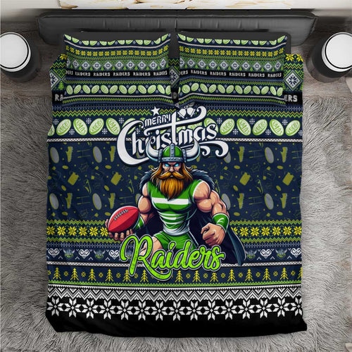 Raiders Rugby Xmas Bedding Set Australia NRL Mascot