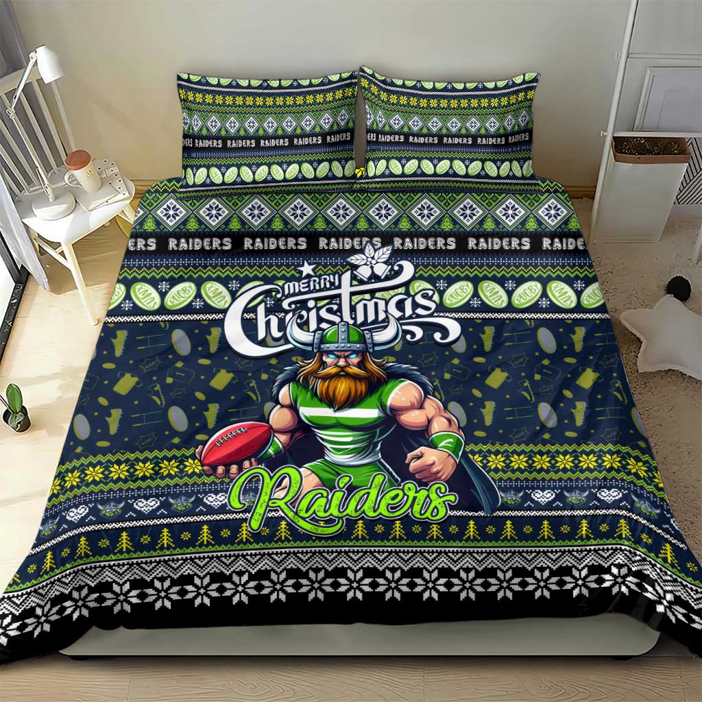 Raiders Rugby Xmas Bedding Set Australia NRL Mascot