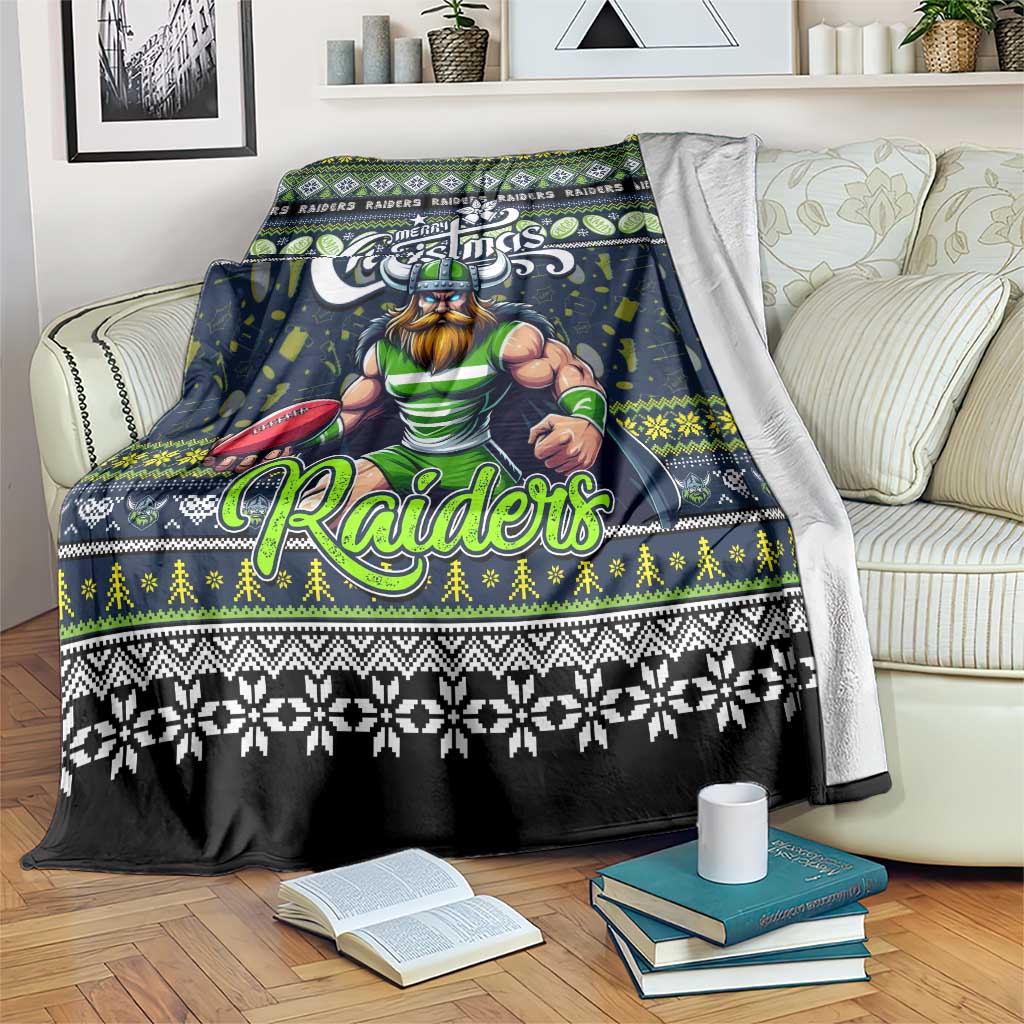 Raiders Rugby Xmas Blanket Australia NRL Mascot