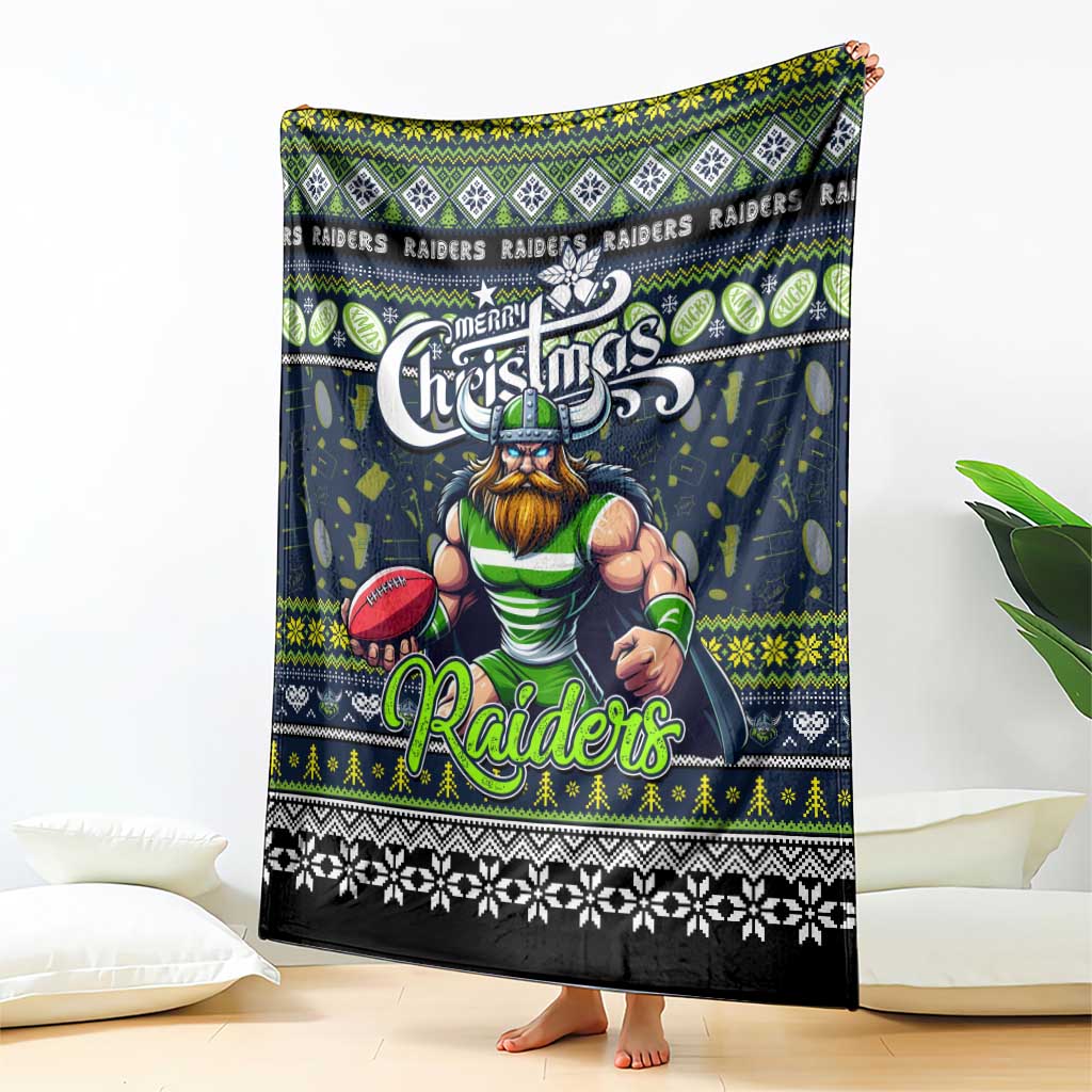Raiders Rugby Xmas Blanket Australia NRL Mascot