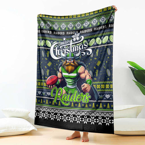 Raiders Rugby Xmas Blanket Australia NRL Mascot