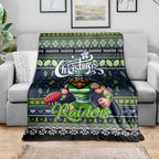 Raiders Rugby Xmas Blanket Australia NRL Mascot