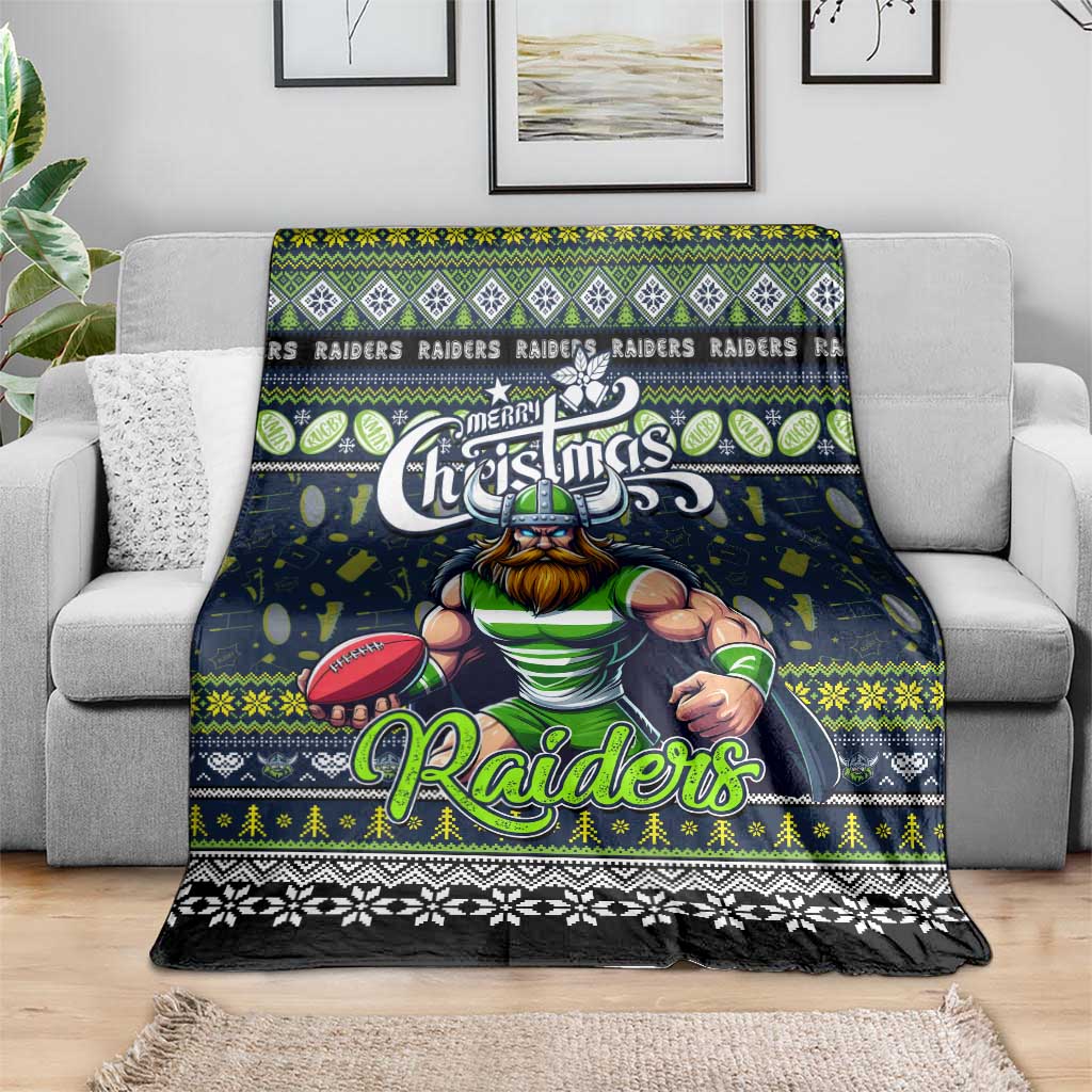 Raiders Rugby Xmas Blanket Australia NRL Mascot