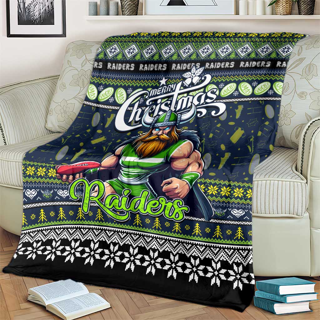 Raiders Rugby Xmas Blanket Australia NRL Mascot