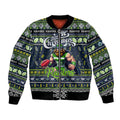 Personalized Raiders Rugby Xmas Bomber Jacket Australia NRL Mascot