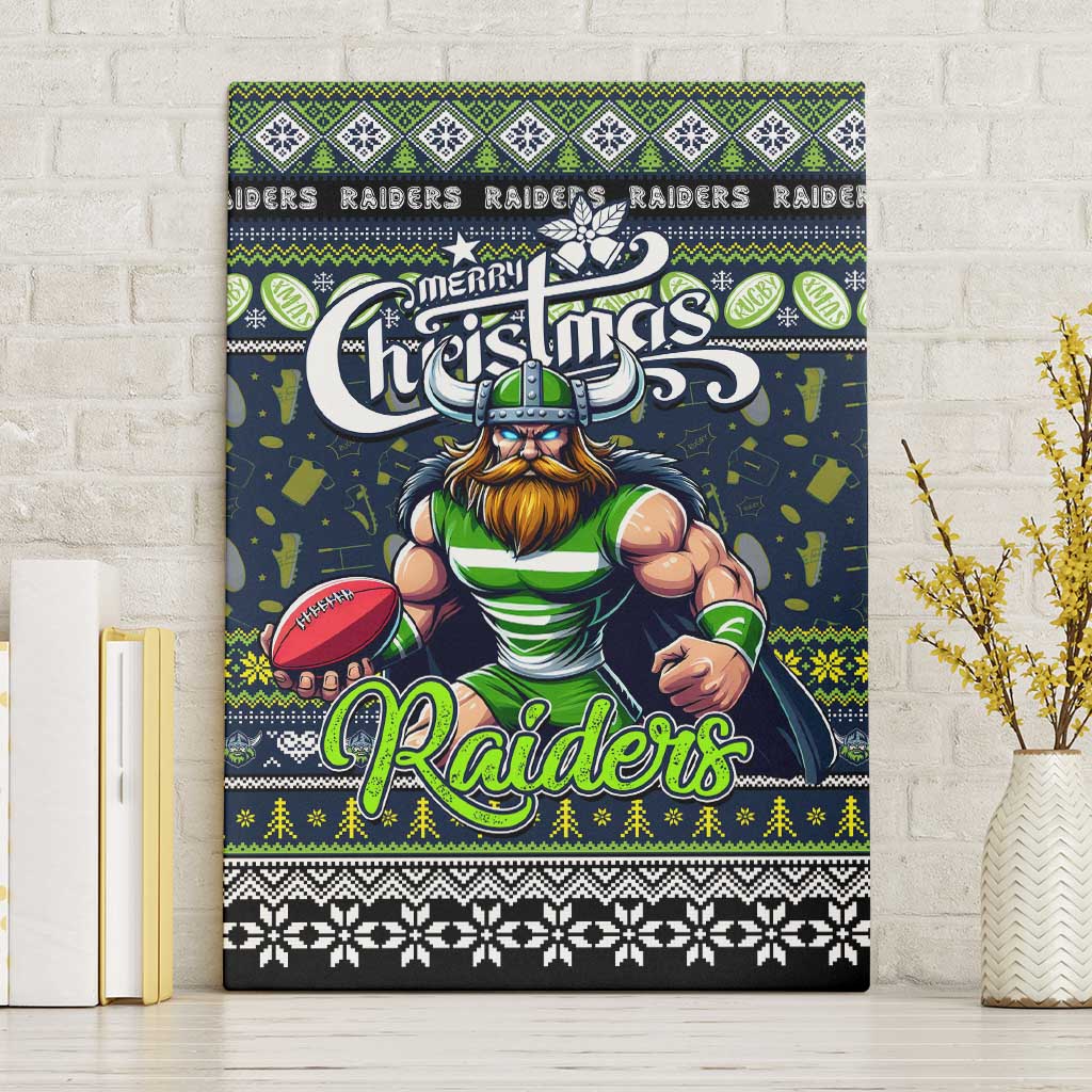 Raiders Rugby Xmas Canvas Wall Art Australia NRL Mascot