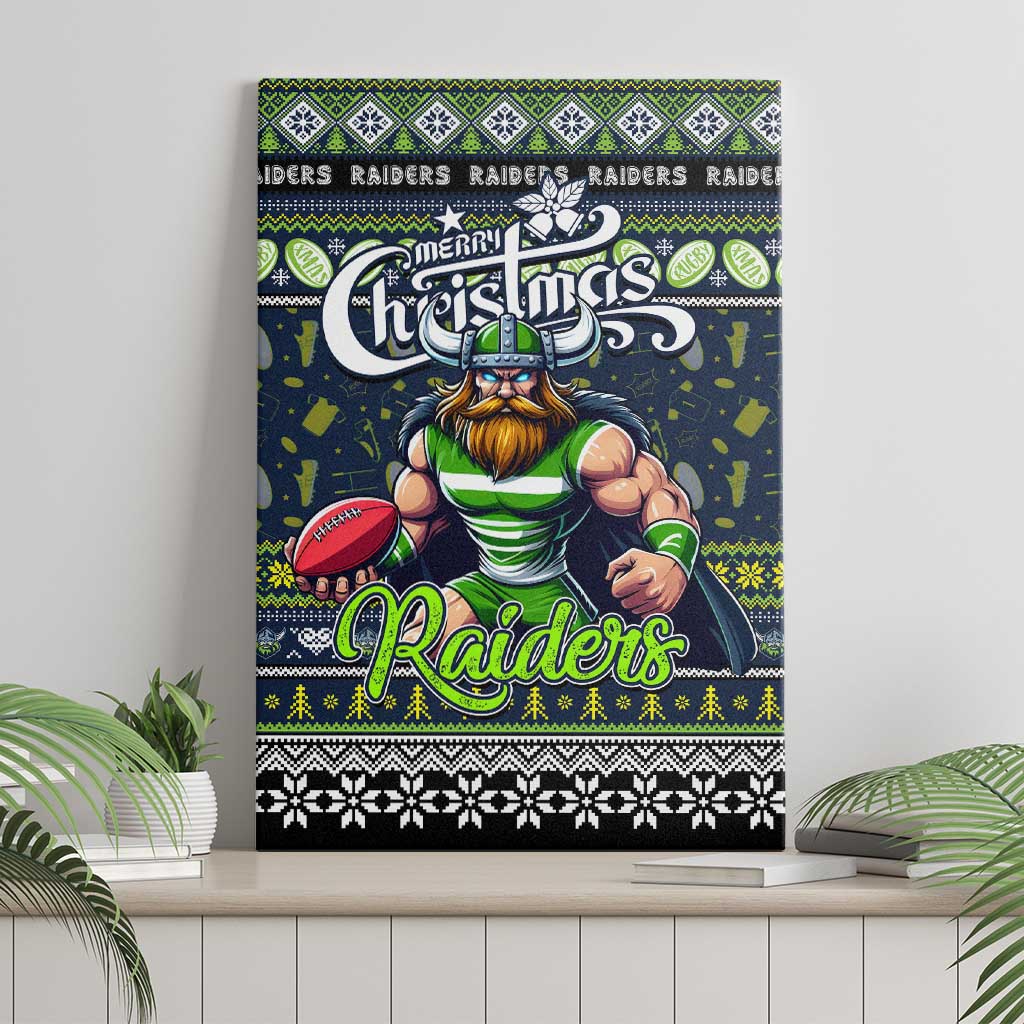 Raiders Rugby Xmas Canvas Wall Art Australia NRL Mascot