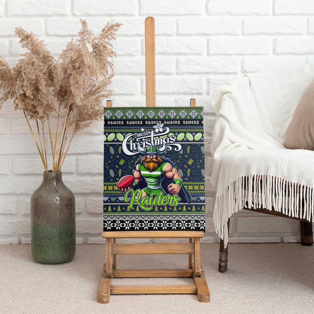 Raiders Rugby Xmas Canvas Wall Art Australia NRL Mascot