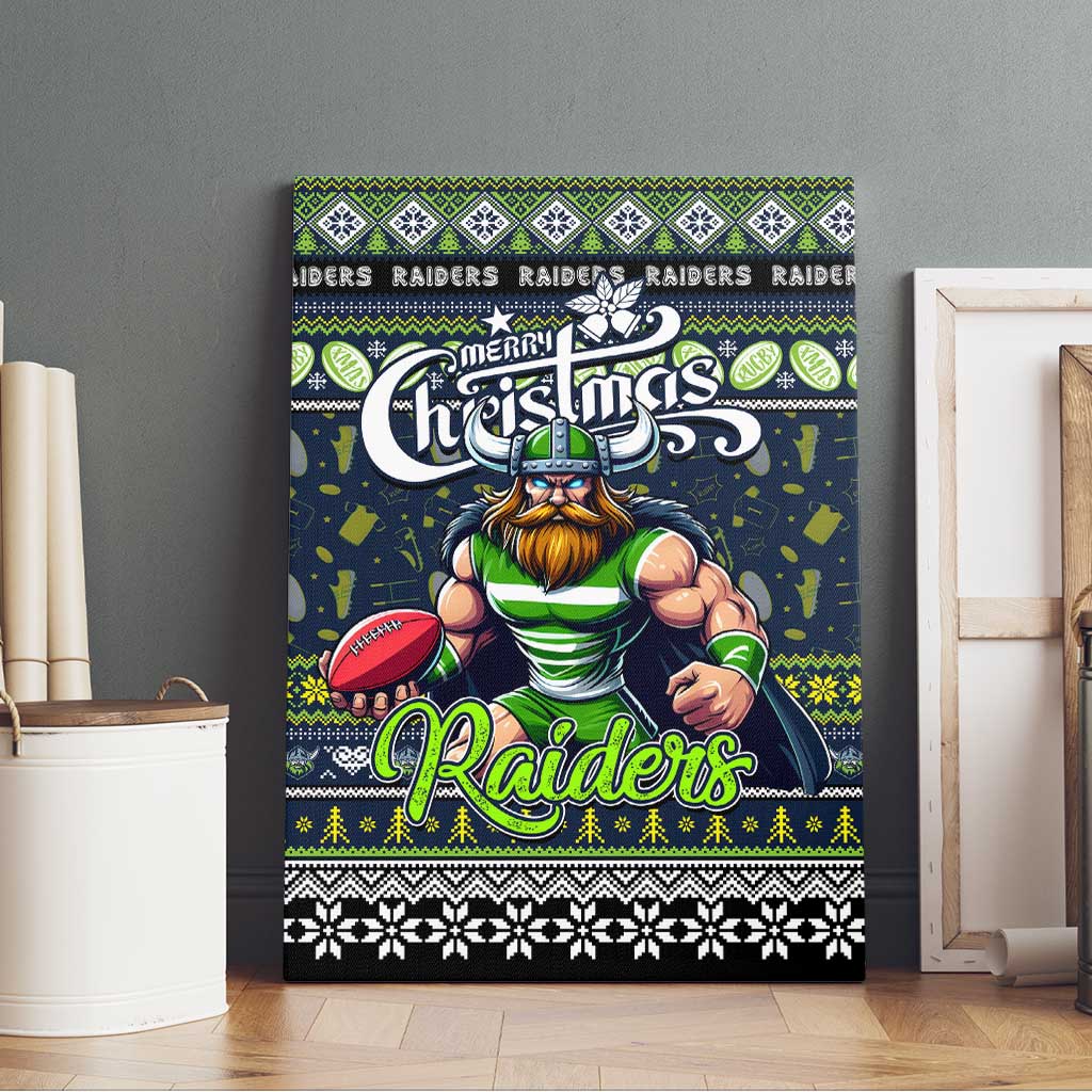 Raiders Rugby Xmas Canvas Wall Art Australia NRL Mascot