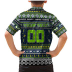 Personalized Raiders Rugby Xmas Family Matching Mermaid Dress and Hawaiian Shirt Australia NRL Mascot
