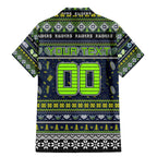 Personalized Raiders Rugby Xmas Family Matching Mermaid Dress and Hawaiian Shirt Australia NRL Mascot