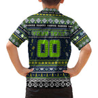 Personalized Raiders Rugby Xmas Family Matching Off Shoulder Maxi Dress and Hawaiian Shirt Australia NRL Mascot