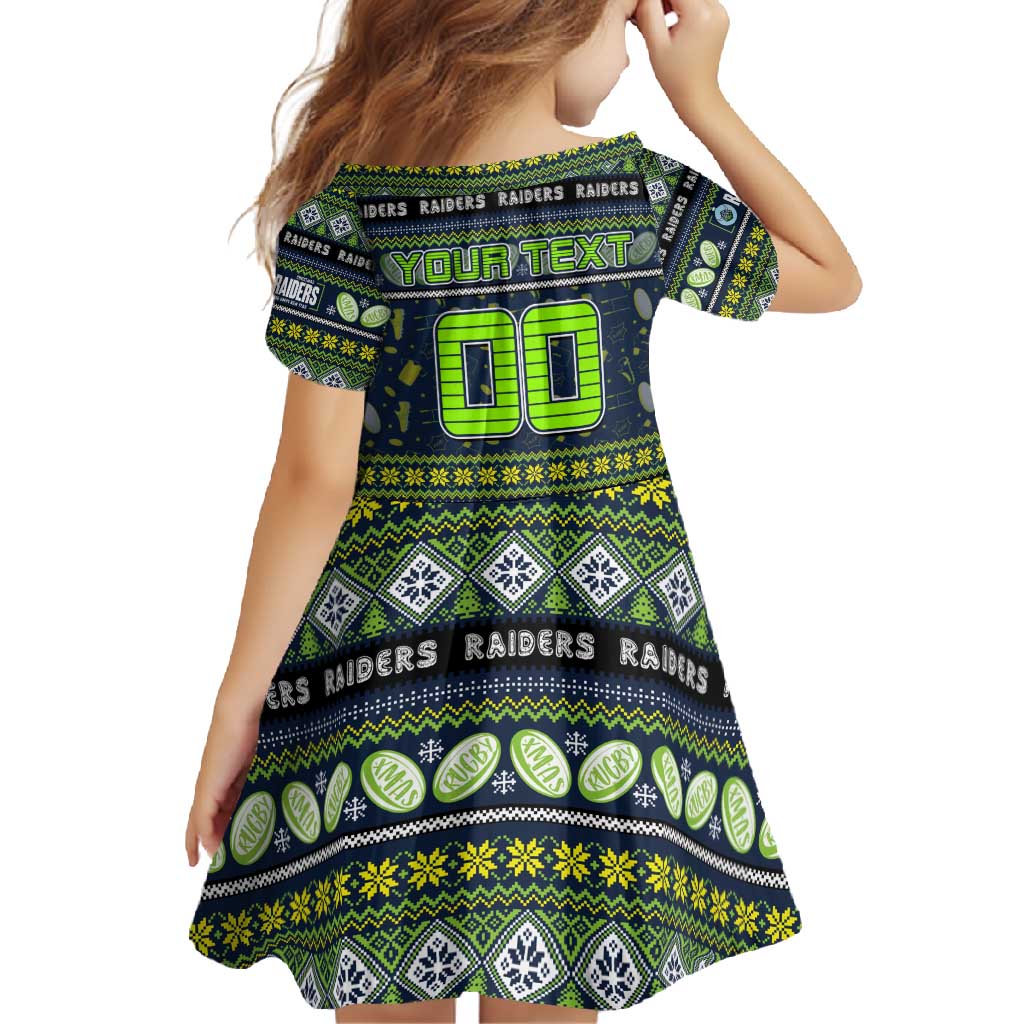 Personalized Raiders Rugby Xmas Family Matching Off Shoulder Maxi Dress and Hawaiian Shirt Australia NRL Mascot