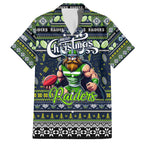 Personalized Raiders Rugby Xmas Family Matching Puletasi and Hawaiian Shirt Australia NRL Mascot