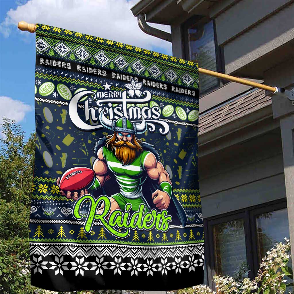 Raiders Rugby Xmas Garden Flag Australia NRL Mascot