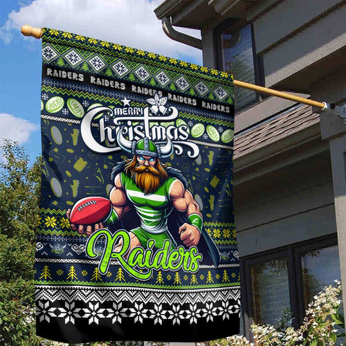 Raiders Rugby Xmas Garden Flag Australia NRL Mascot