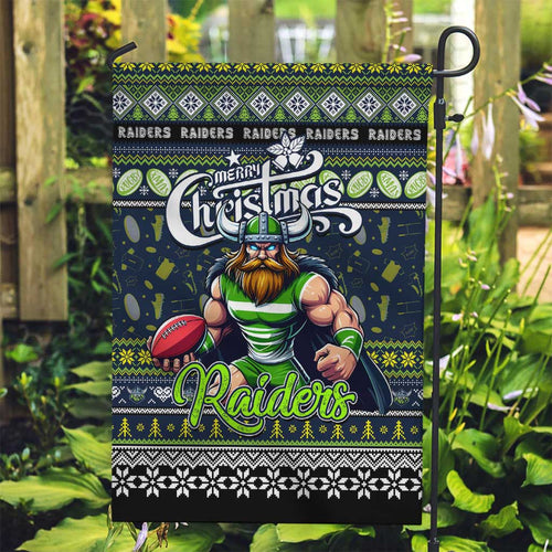 Raiders Rugby Xmas Garden Flag Australia NRL Mascot