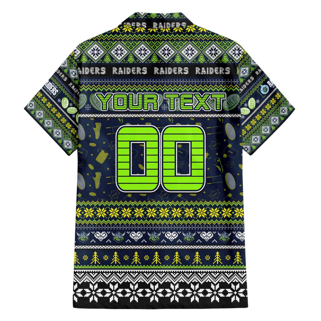 Personalized Raiders Rugby Xmas Hawaiian Shirt Australia NRL Mascot
