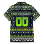 Personalized Raiders Rugby Xmas Hawaiian Shirt Australia NRL Mascot