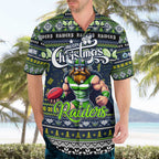 Personalized Raiders Rugby Xmas Hawaiian Shirt Australia NRL Mascot