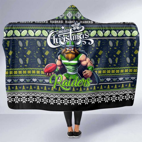 Raiders Rugby Xmas Hooded Blanket Australia NRL Mascot