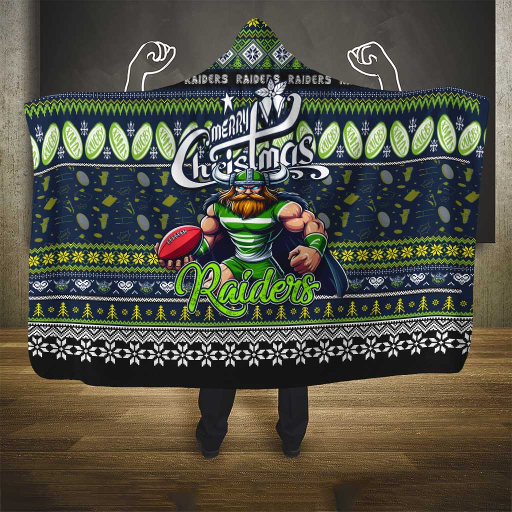 Raiders Rugby Xmas Hooded Blanket Australia NRL Mascot