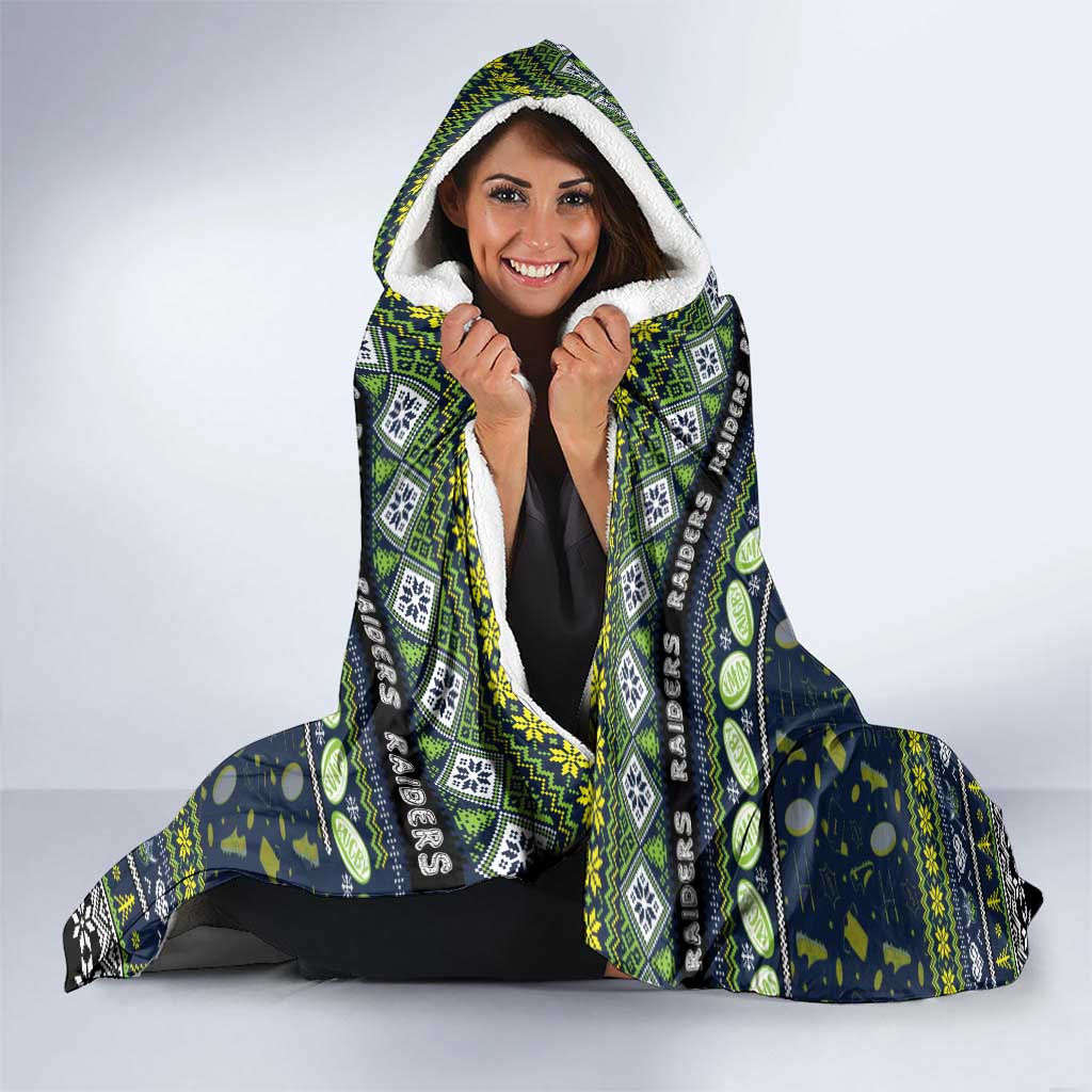 Raiders Rugby Xmas Hooded Blanket Australia NRL Mascot