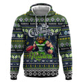 Personalized Raiders Rugby Xmas Hoodie Australia NRL Mascot