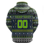 Personalized Raiders Rugby Xmas Hoodie Australia NRL Mascot