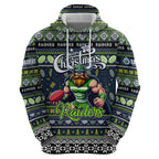 Personalized Raiders Rugby Xmas Hoodie Australia NRL Mascot
