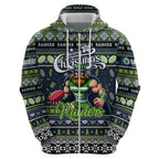 Personalized Raiders Rugby Xmas Hoodie Australia NRL Mascot