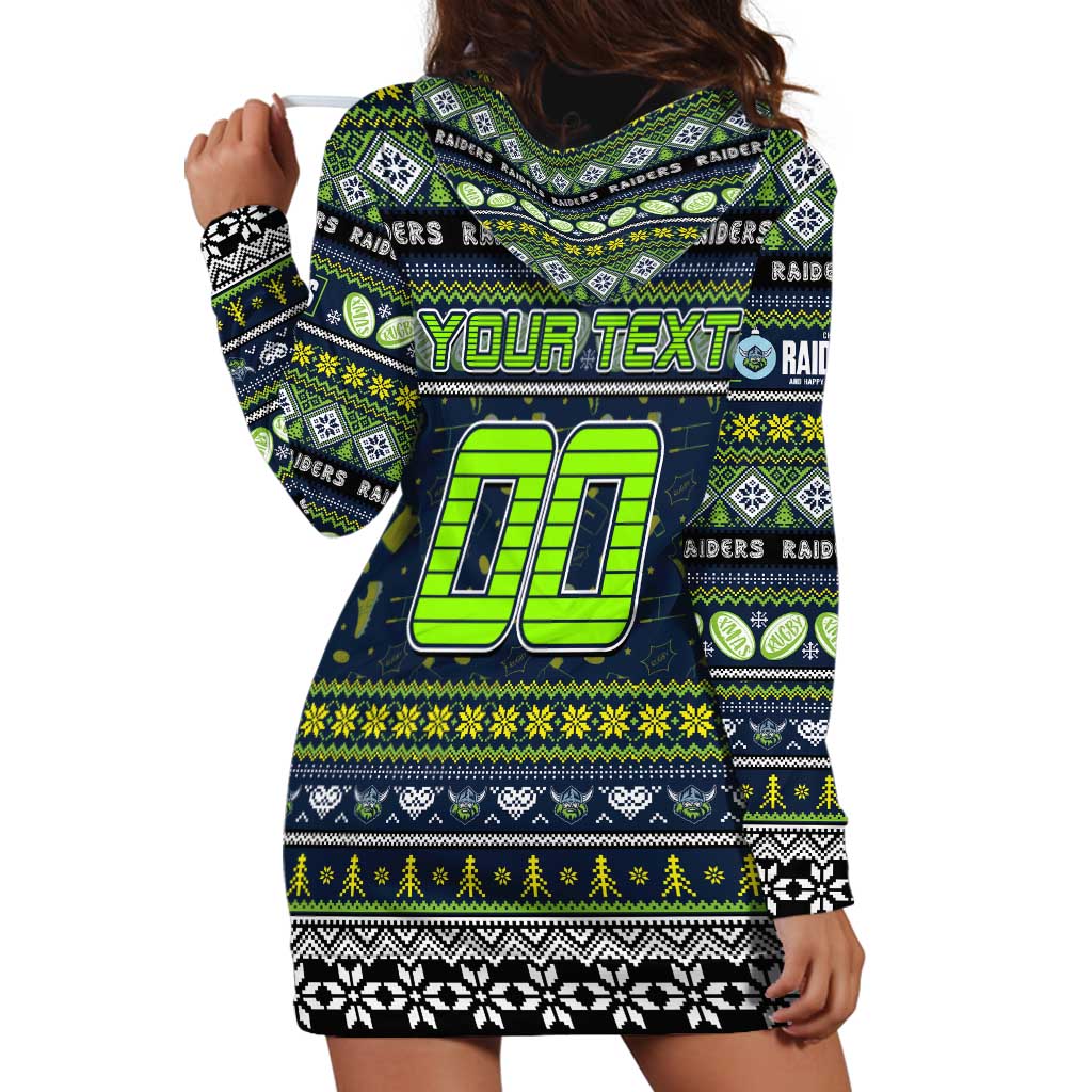 Personalized Raiders Rugby Xmas Hoodie Dress Australia NRL Mascot