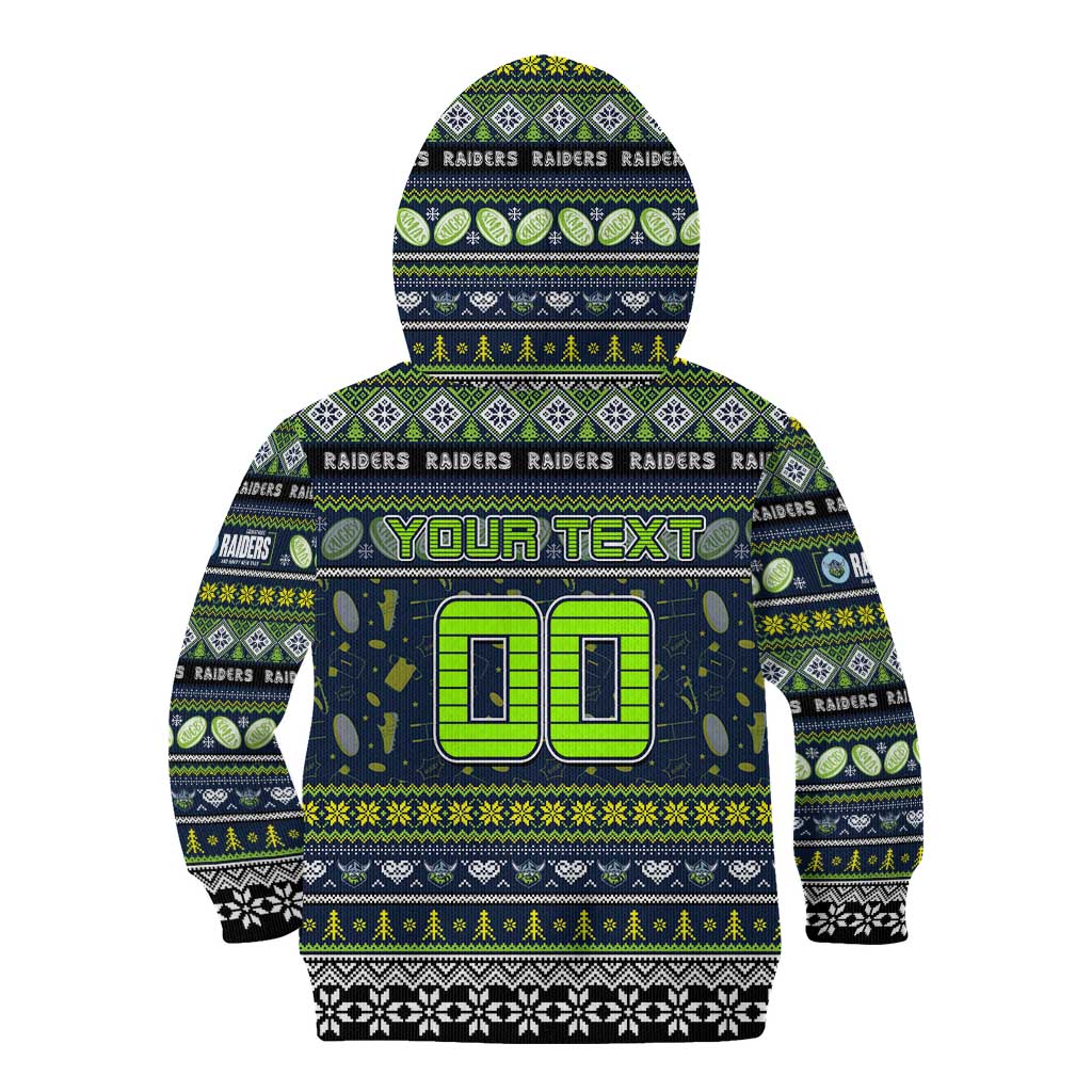 Personalized Raiders Rugby Xmas Kid Hoodie Australia NRL Mascot