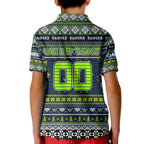 Personalized Raiders Rugby Xmas Kid Polo Shirt Australia NRL Mascot