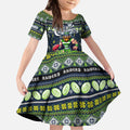 Personalized Raiders Rugby Xmas Kid Short Sleeve Dress Australia NRL Mascot
