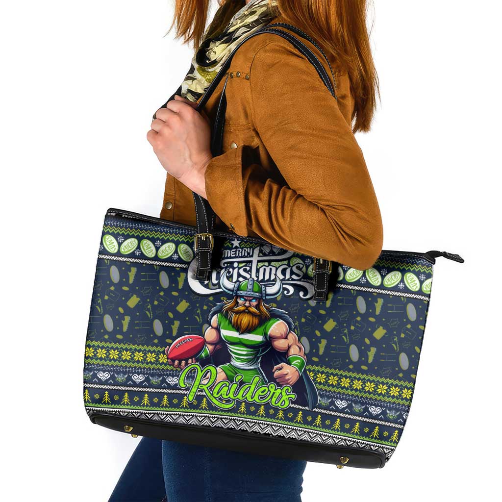 Raiders Rugby Xmas Leather Tote Bag Australia NRL Mascot