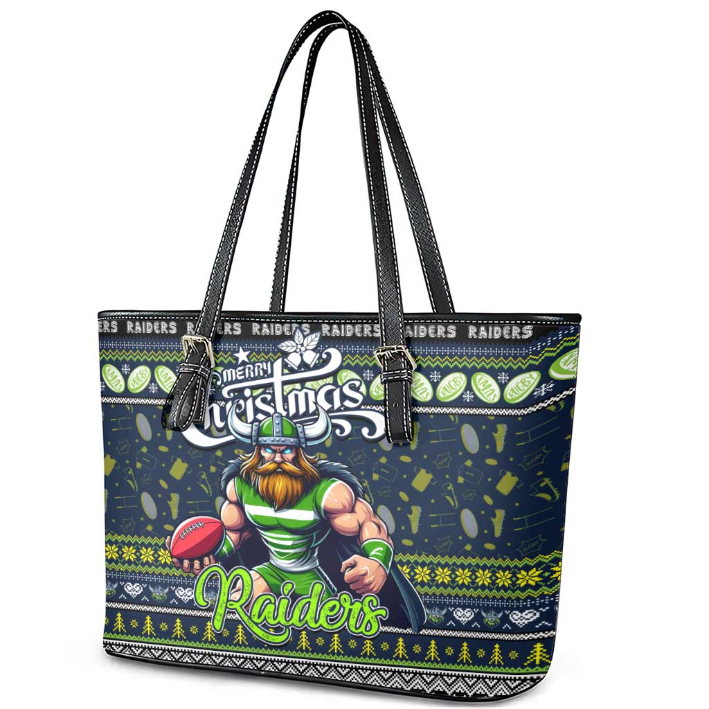 Raiders Rugby Xmas Leather Tote Bag Australia NRL Mascot