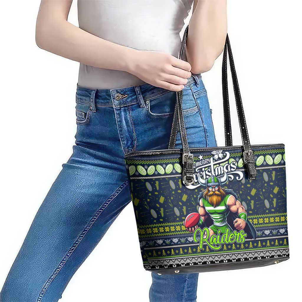 Raiders Rugby Xmas Leather Tote Bag Australia NRL Mascot