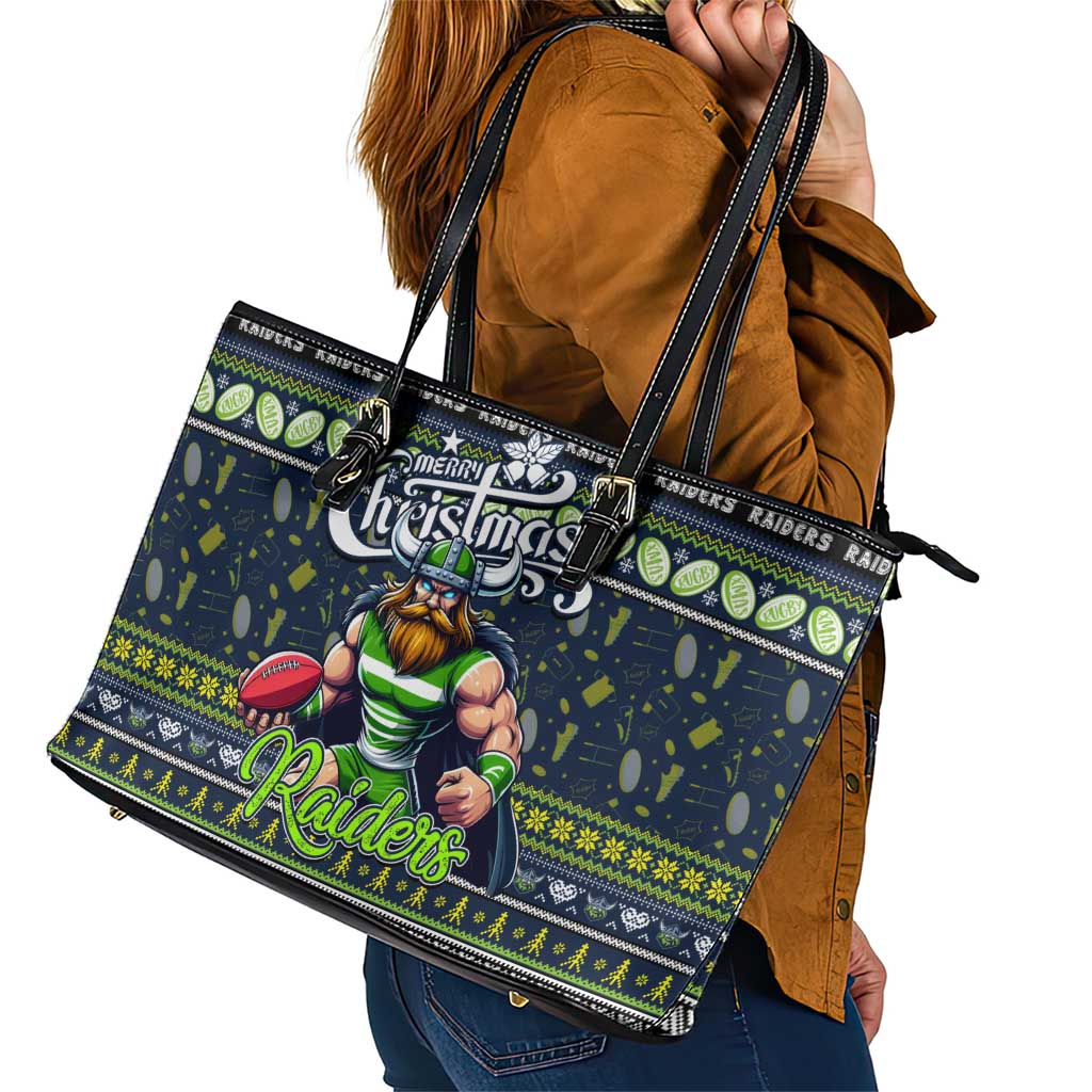 Raiders Rugby Xmas Leather Tote Bag Australia NRL Mascot