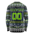Personalized Raiders Rugby Xmas Long Sleeve Shirt Australia NRL Mascot