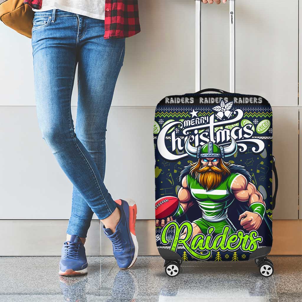 Raiders Rugby Xmas Luggage Cover Australia NRL Mascot