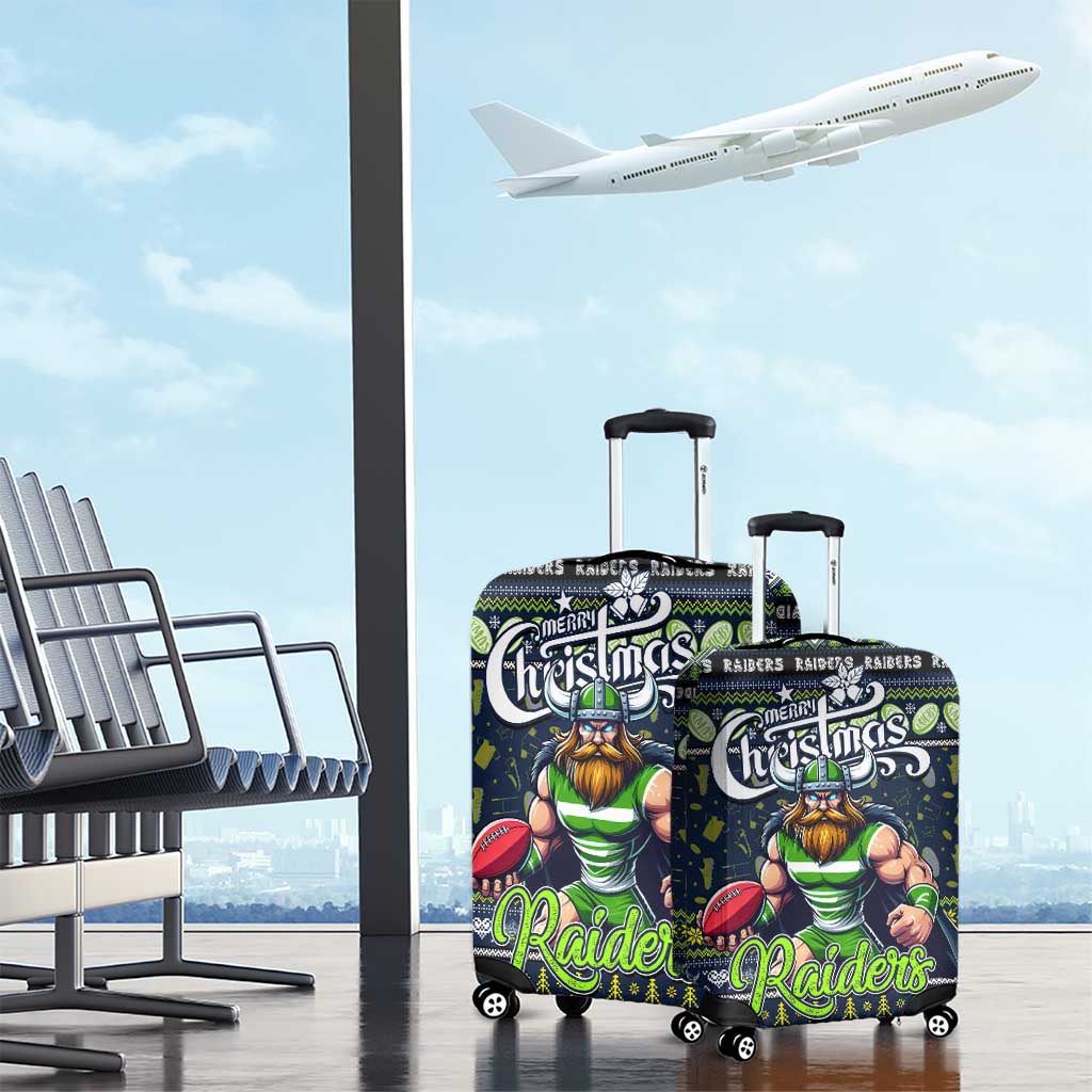 Raiders Rugby Xmas Luggage Cover Australia NRL Mascot