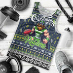 Personalized Raiders Rugby Xmas Men Tank Top Australia NRL Mascot